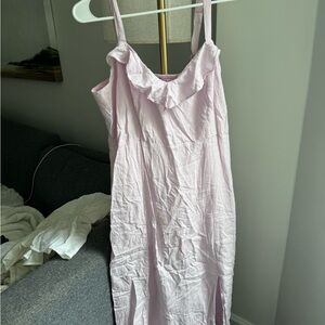 Light Pink Ruffle Strap Dress